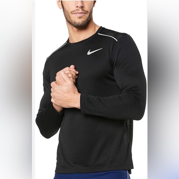 Nike Dri-Fit Miler Long Sleeve Running Top - Picture 1 of 5